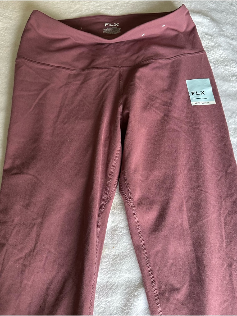 FLX Women's Mauve Pink High-Rise Leggings